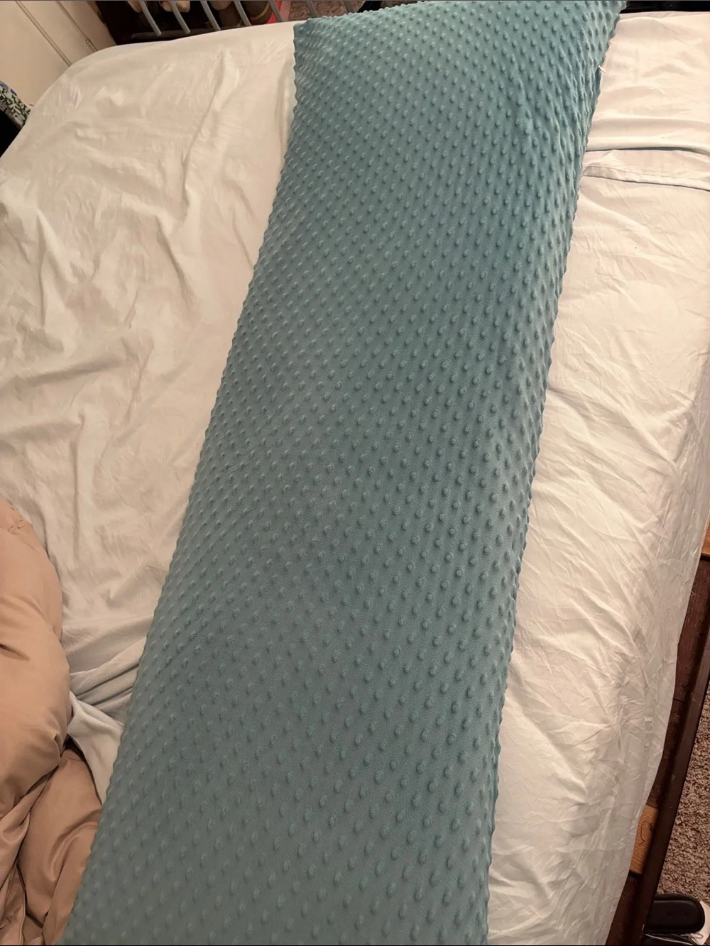 Textured Body Pillow Cover in Slate Teal